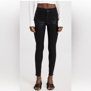 Good American luxe coated skinny jeans